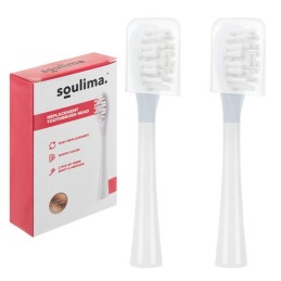 SOULIMA X800 Vaihtopäät Valkoinen 2 kpl | Alkuperäiset harjaspäät