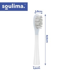 SOULIMA X800 Vaihtopäät Valkoinen 2 kpl | Alkuperäiset harjaspäät