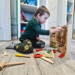 Puinen Työkalupakki ja Työkalusetti | Lasten puulelut
