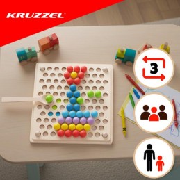 Puinen Montessori Helmipeli 77 osaa | Mosaiikkipeli lapsille