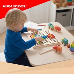 Puinen Montessori Helmipeli 77 osaa | Mosaiikkipeli lapsille