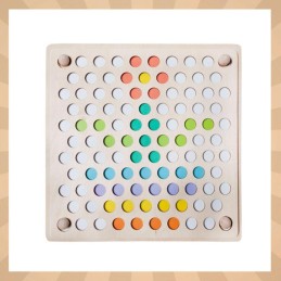 Puinen Montessori Helmipeli 77 osaa | Mosaiikkipeli lapsille