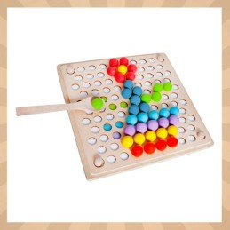 Puinen Montessori Helmipeli 77 osaa | Mosaiikkipeli lapsille