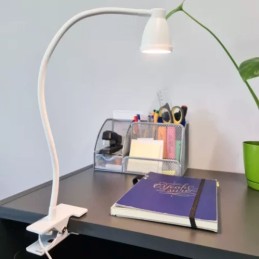 LED-työpöytävalaisin metalliklipsillä | 3 valoväriä, 10 kirkkaustasoa ja jalusta