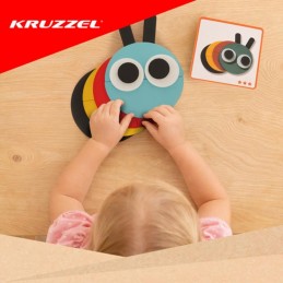 Puinen mosaiikkipalapeli | Montessori-logiikkapeli lapsille