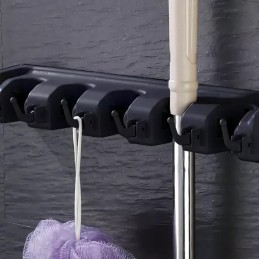 Vahva työkaluteline seinään | 5 automaattista pidikettä ja 6 taitettavaa koukkua