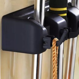 Vahva työkaluteline seinään | 5 automaattista pidikettä ja 6 taitettavaa koukkua