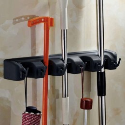 Vahva työkaluteline seinään | 5 automaattista pidikettä ja 6 taitettavaa koukkua