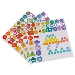 Puinen helmi- ja mosaiikkipalapeli | Monipuolinen 5in1 Montessori-lelu lapsille