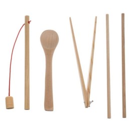 Puinen helmi- ja mosaiikkipalapeli | Monipuolinen 5in1 Montessori-lelu lapsille