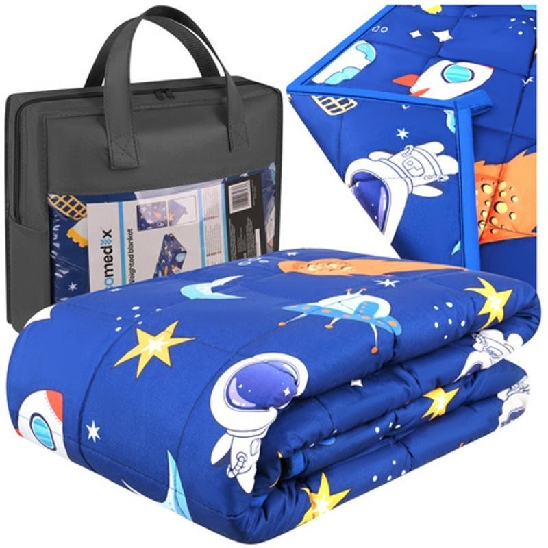 Lasten painopeitto 3 kg 100x150 cm | Aistipeitto lapselle avaruuskuviolla