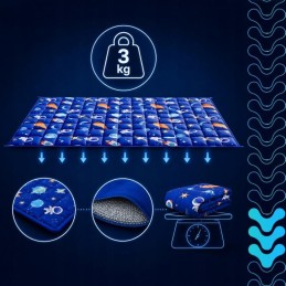 Lasten painopeitto 3 kg 100x150 cm | Aistipeitto lapselle avaruuskuviolla