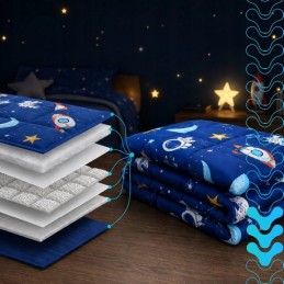 Lasten painopeitto 3 kg 100x150 cm | Aistipeitto lapselle avaruuskuviolla
