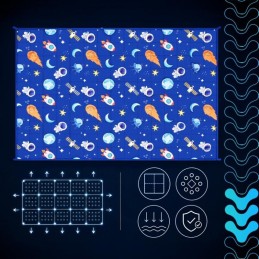 Lasten painopeitto 3 kg 100x150 cm | Aistipeitto lapselle avaruuskuviolla