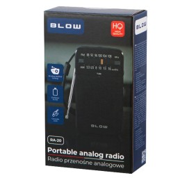 Kannettava miniradio BLOW RA20 FM/AM | Paristokäyttöinen taskuradio kuulokeliitännällä