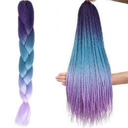 Synteettiset kuituhiukset Ombre 60 cm | Lämmönkestävät letityshiukset