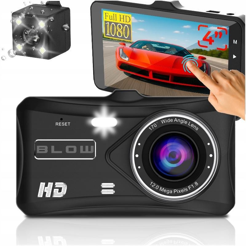 BLOW F800 DUAL autokamera 4 tuuman näytöllä