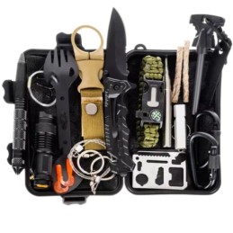 Sotilaallinen selviytymispakkaus 32-in-1 | Kattava survival-setti ja multitool-työkalut