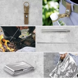 Sotilaallinen selviytymispakkaus 32-in-1 | Kattava survival-setti ja multitool-työkalut