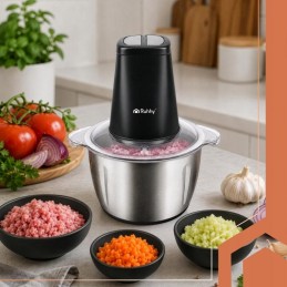 Sähkökäyttöinen vihannessilppuri 500W | Tehokas teholeikkuri ja vihannessilppuri 2L kulholla
