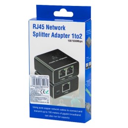 RJ45 LAN-jakaja 1x2 Ethernet 1000 Mb/s | Gigabitin verkkokaapelin jakaja kytkin