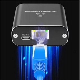 RJ45 LAN-jakaja 1x2 Ethernet 1000 Mb/s | Gigabitin verkkokaapelin jakaja kytkin