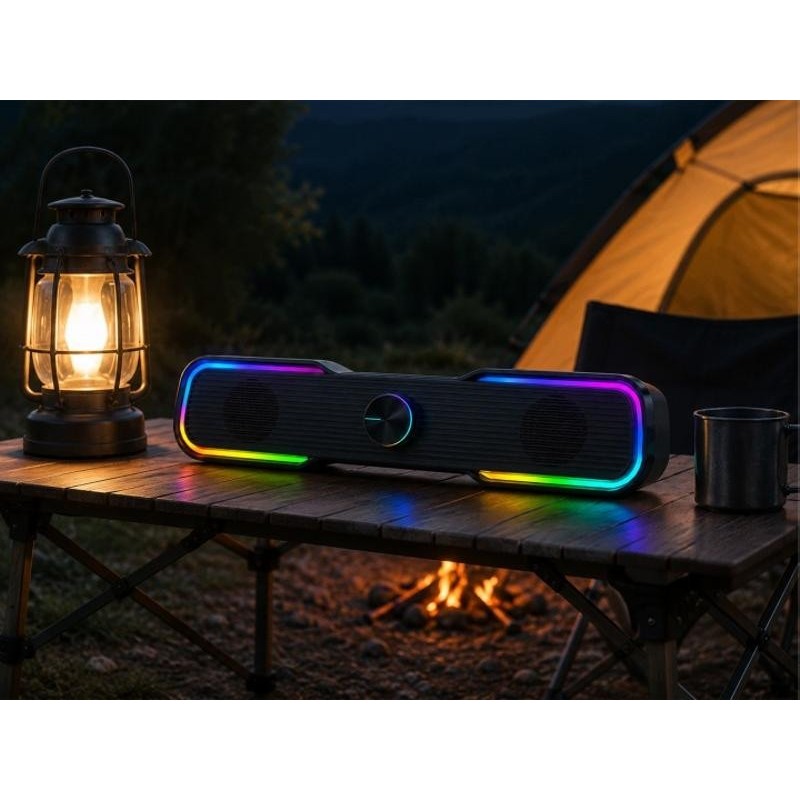 Soundbar-kaiuttimen monivärinen LED RGB -valaistus