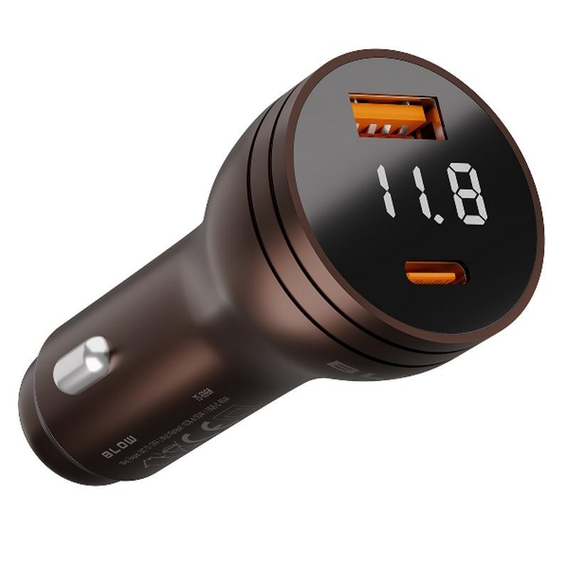 Tehokas 100W autolaturi USB-A & USB-C | Nopea PD ja QC autolaturi digitaalisella mittarilla