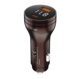 Tehokas 100W autolaturi USB-A & USB-C | Nopea PD ja QC autolaturi digitaalisella mittarilla
