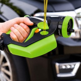 Autonpesupistooli vaahdottimella puutarhaletkuun | Pesupistooli pesuainesäiliöllä 4 toimintoa