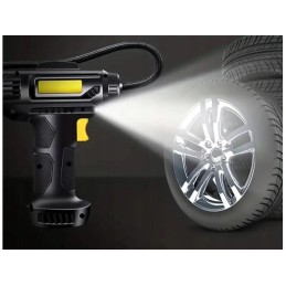Autokompressori 12V 10 bar | Kannettava sähkökäyttöinen rengaspumppu manometrillä ja LED-valolla