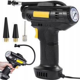 Autokompressori 12V 10 bar | Kannettava sähkökäyttöinen rengaspumppu manometrillä ja LED-valolla