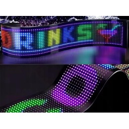 Joustava LED-paneeli auton ikkunaan 16x96 | Ohjelmoitava LED-näyttö PixelJoy-sovelluksella