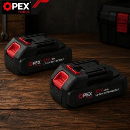 Akkukäyttöinen maaliruisku OPEX TOOLS 21V | Tehokas HVLP-maalauslaite kahdella akulla