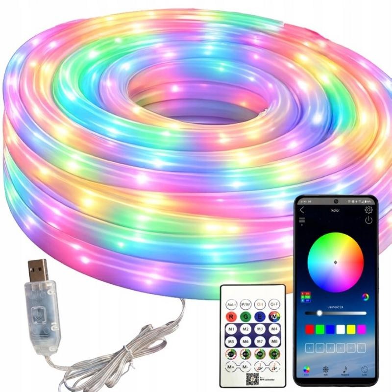 Joustava LED-neonvalonauha 10m RGB | Älykäs valonauha sovelluksella ja kaukosäätimellä