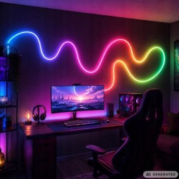 Joustava LED-neonvalonauha 10m RGB | Älykäs valonauha sovelluksella ja kaukosäätimellä