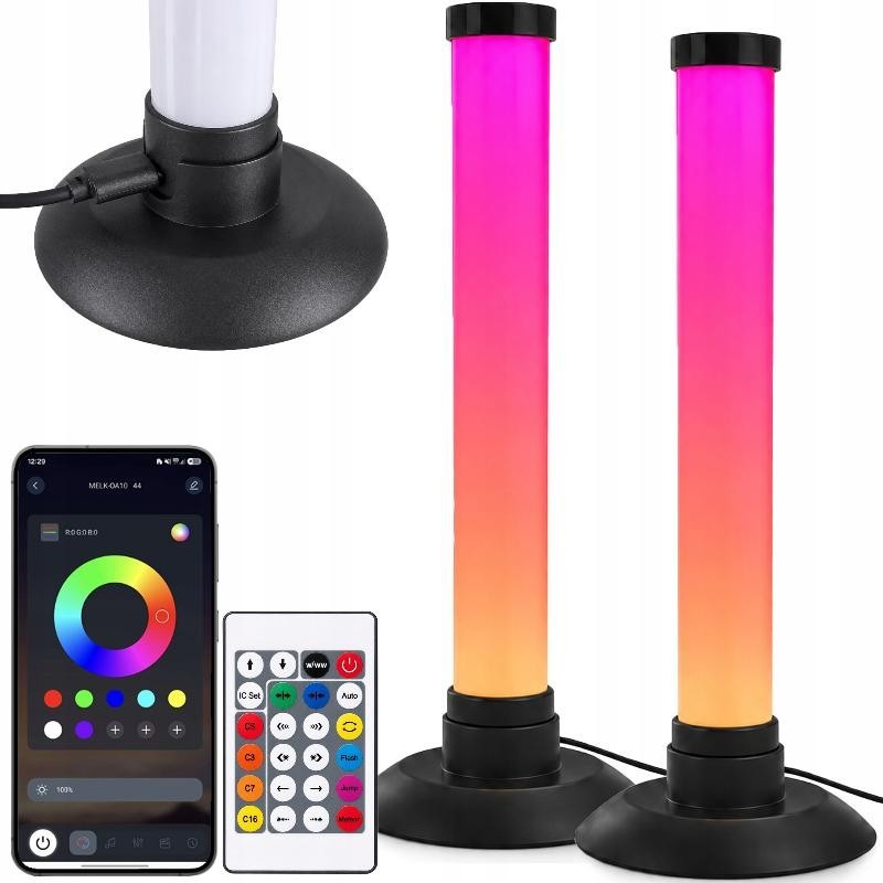 Älykäs RGB LED Light Bar -pöytävalaisin | Musiikkiin reagoiva gaming-valaisin sovelluksella