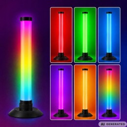 Älykäs RGB LED Light Bar -pöytävalaisin | Musiikkiin reagoiva gaming-valaisin sovelluksella