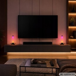 Älykäs RGB LED Light Bar -pöytävalaisin | Musiikkiin reagoiva gaming-valaisin sovelluksella