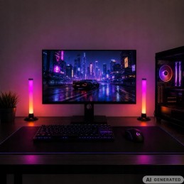 Älykäs RGB LED Light Bar -pöytävalaisin | Musiikkiin reagoiva gaming-valaisin sovelluksella