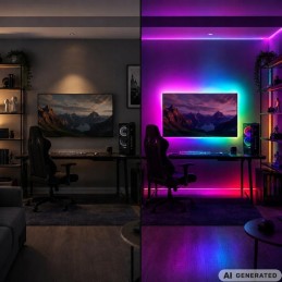 Joustava LED-neonvalonauha 5m RGB | Vedenpitävä älyvalonauha sisä- ja ulkokäyttöön