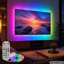 Joustava LED-neonvalonauha 5m RGB | Vedenpitävä älyvalonauha sisä- ja ulkokäyttöön