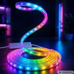 Joustava LED-neonvalonauha 5m RGB | Vedenpitävä älyvalonauha sisä- ja ulkokäyttöön