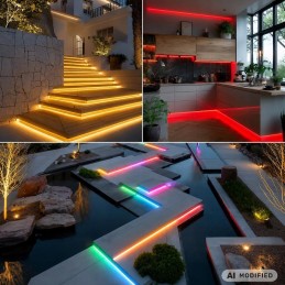 Joustava LED-neonvalonauha 5m RGB | Vedenpitävä älyvalonauha sisä- ja ulkokäyttöön