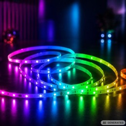 Monivärinen LED-valonauha 10m RGB | Musiikkiin reagoiva älyvalonauha sovelluksella