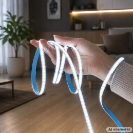 Itsekiinnittyvä USB LED-valonauha 3m kylmä valkoinen | Kätevä valonauha kytkimellä kaapistoon ja työpisteelle
