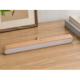 Magneettinen puinen LED-seinävalaisin kosketuksella | Ladattava USB-C yövalo ja lukuvalo