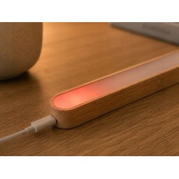 Magneettinen puinen LED-seinävalaisin kosketuksella | Ladattava USB-C yövalo ja lukuvalo