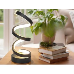Spiraali LED-pöytävalaisin 3 valosävyä USB | Moderni ambient-pöytälamppu himmennyksellä