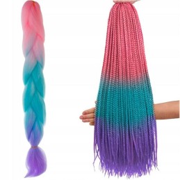 Synteettiset Ombre-letityshiukset 60 cm | Kuituhiukset lettien ja kampausten tekoon